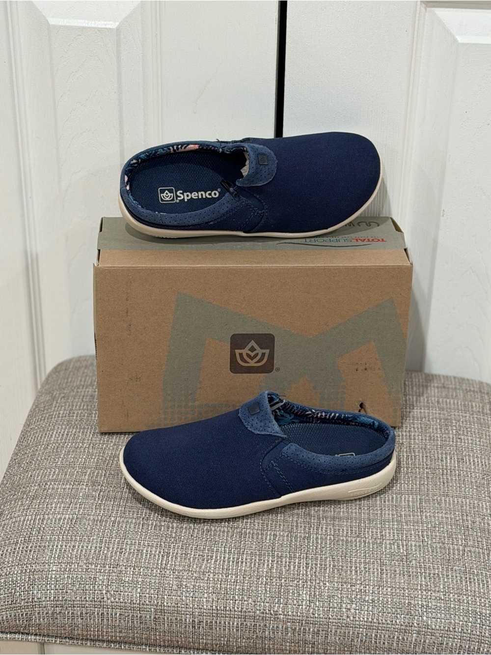 Spenco Women’s Navy Slip-On Sneakers